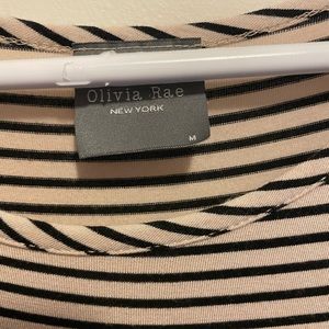 Tan dress with black stripes